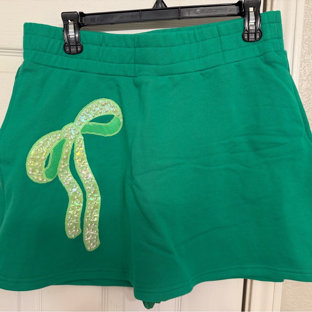 Brianna Cannon Green Skirt with Sequin Bow